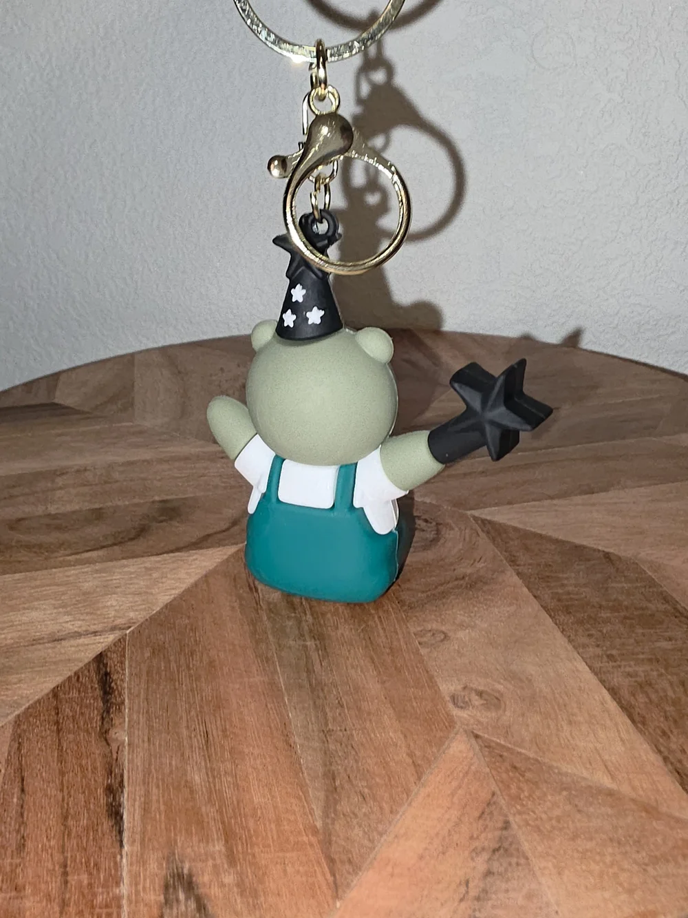 Starbucks Green Bear Wizard Keychain with Teal Outfit